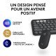 Logitech Pebble 2 Combo for Mac clavier Souris incluse RF sans fil + Bluetooth AZERTY Français Graphite