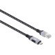 Manhattan Câble USB-C vers réseau Gigabit RJ45 (10/100/1000), 2 m, Ethernet multi-gigabit, noir/argent, garantie 3 ans