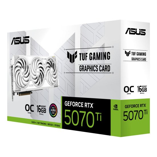 ASUS TUF Gaming TUF-RTX5070TI-O16G-WHITE-GAMING NVIDIA GeForce RTX 5070 Ti 16 Go GDDR7