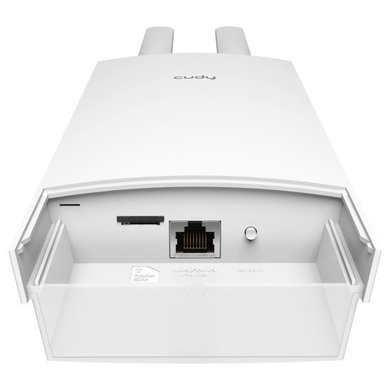 Cudy Indoor/Outdoor 4G Cat 6 AC1200 Wi-Fi Router, LT700 Outdoor 1.0 routeur sans fil Gigabit Ethernet Bi-bande (2,4 GHz / 5 GHz) Blanc