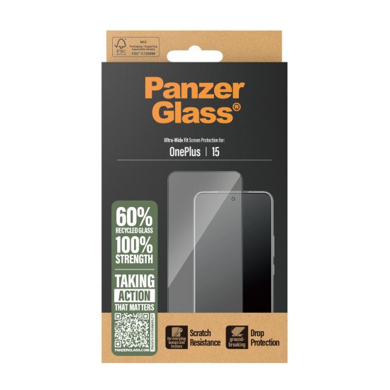 PanzerGlass ® Screen Protector OnePlus 15 | Ultra-Wide Fit Protection d'écran transparent 1 pièce(s)