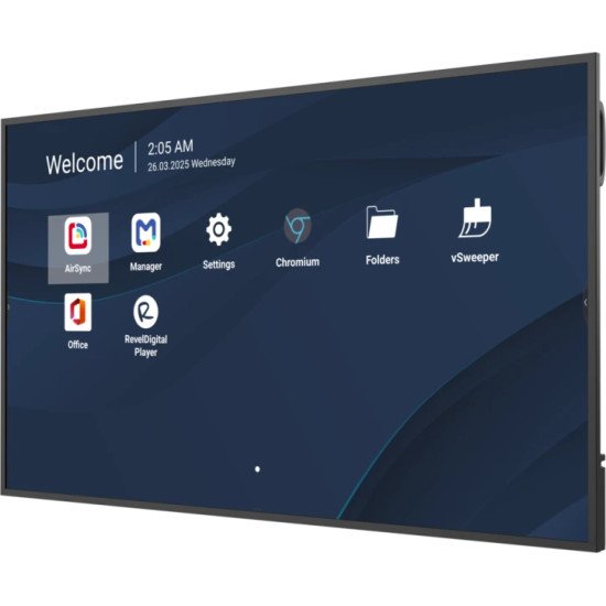 Viewsonic CDE6531-1C Écran d'affichage dynamique Écran plat de signalisation numérique 165,1 cm (65") LCD Wifi 500 cd/m² 4K Ultra HD Noir Intégré dans le processeur Android 14 24/7