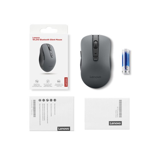 Lenovo WL310 souris Bureau Ambidextre Bluetooth Optique 1200 DPI Lenovo WL310 souris Bureau Ambidextre Bluetooth Optique 1200 DPI