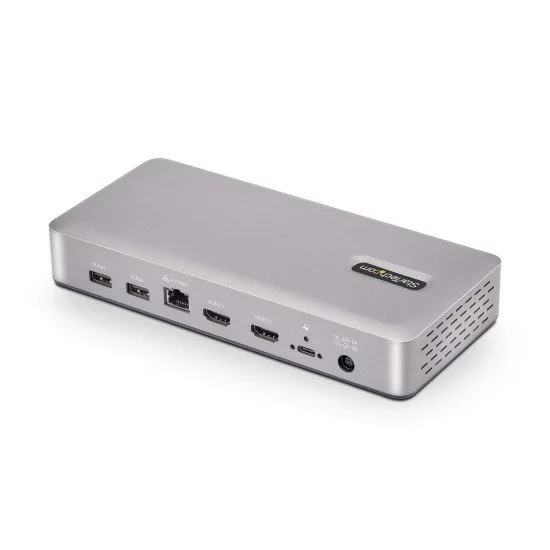 StarTech.com Station d'Accueil USB4, USB-C 40Gbps, Double Vidéo HDMI, Jusqu'à 2x 4K 60Hz 4:4:4 (RGB) ou 2x 4K 120Hz 4:2:2, Dock Multi-Moniteur, 6x USB, 2.5GbE, 100W PD StarTech.com Station d'Accueil USB4, USB-C 40Gbps, Double Vidéo HDMI, Jusqu'à 2x 4K 60Hz 4:4:4 (RGB) ou 2x 4K 120Hz 4:2:2, Dock Multi-Moniteur, 6x USB, 2.5GbE, 100W PD