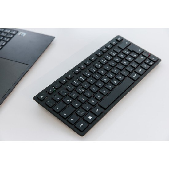 CHERRY KW 9200 MINI clavier RF sans fil + Bluetooth QWERTY Nordique Noir