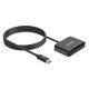 Manhattan Lecteur de cartes à puce à contact USB-C, avec emplacement microSD, connecteur USB-C mâle, compatible avec Windows, macOS et Linux, lit les cartes SIM avec adaptateur, câble de 1 m, noir, garantie de 3 ans
