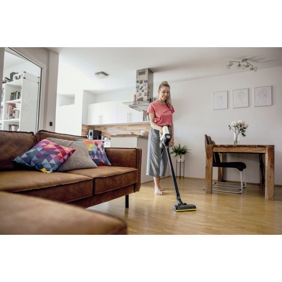 Kärcher VC 4 Aspirateur-balai 2 en 1 Batterie Sec mousse Sans sac 0,65 L Noir, Blanc 2,5 Ah Kärcher VC 4 Aspirateur-balai 2 en 1 Batterie Sec mousse Sans sac 0,65 L Noir, Blanc 2,5 Ah