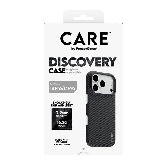 PanzerGlass CARE™ by ® Discovery Case Black & Grey w. MagSafe iPhone 2026 Pro | 17 Pro coque de protection pour téléphones portables Housse Noir