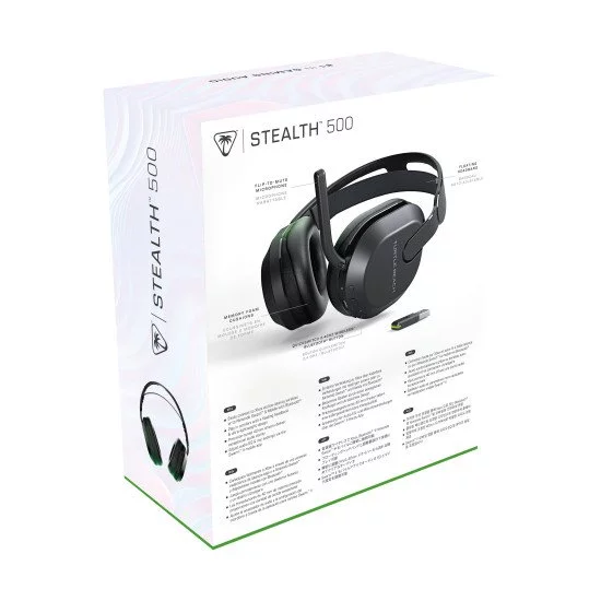 Turtle Beach Casque gaming sans fil Stealth 500 officiel pour Xbox Series X|S, Xbox One et fonctionne via Bluetooth avec les PC, la Switch et mobile - 40 heures de batterie, coussinets en mousse à mémoire de forme et microphone désactivable par basculemen Turtle Beach Casque gaming sans fil Stealth 500 officiel pour Xbox Series X|S, Xbox One et fonctionne via Bluetooth avec les PC, la Switch et mobile - 40 heures de batterie, coussinets en mousse à mémoire de forme et microphone désactivable par basculemen