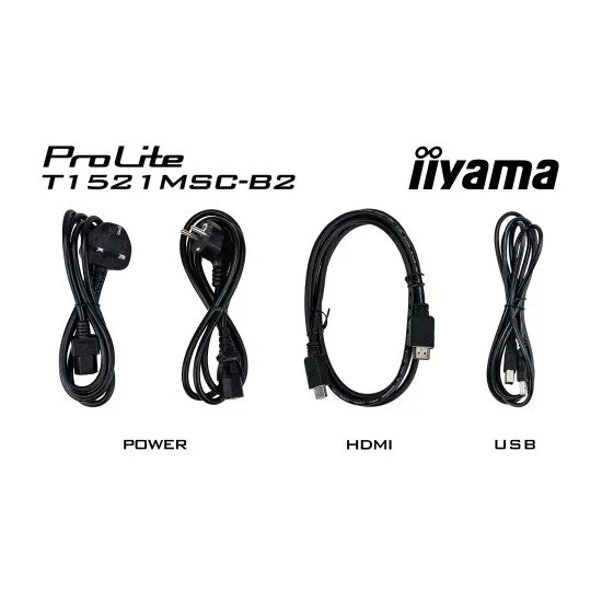 iiyama ProLite T1521MSC-B2 écran PC 38,1 cm (15") 1024 x 768 pixels XGA LED Écran tactile Dessus de table Noir iiyama ProLite T1521MSC-B2 écran PC 38,1 cm (15") 1024 x 768 pixels XGA LED Écran tactile Dessus de table Noir