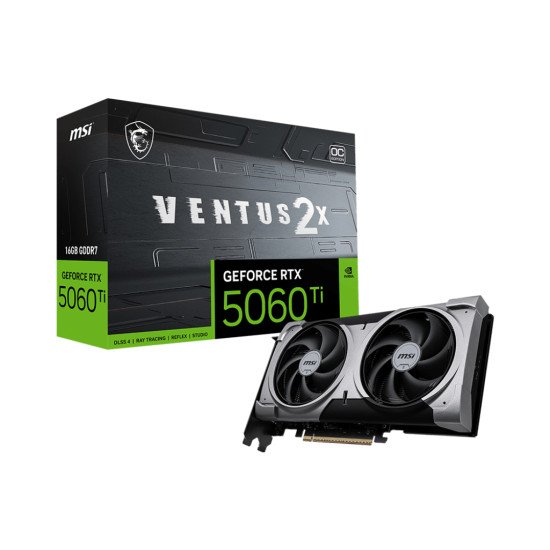 MSI VENTUS GeForce RTX 5060 TI 16G 2X OC PLUS NVIDIA 16 Go GDDR7 MSI VENTUS GeForce RTX 5060 TI 16G 2X OC PLUS NVIDIA 16 Go GDDR7