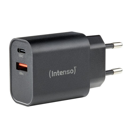 Intenso Adaptateur secteur W30AC, 30 W, ports USB-A et USB-C, noir