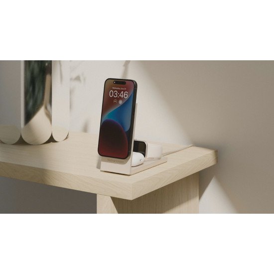 Native Union Rise 3-In-1 Qi2 Smartphone Gris clair USB Recharge sans fil Intérieure