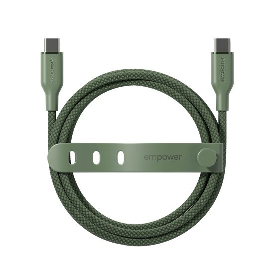 PanzerGlass empower™ by ® Racing 60W USB-C to USB-C Cable | USB 2.0 | 2M | Sage câble USB Vert