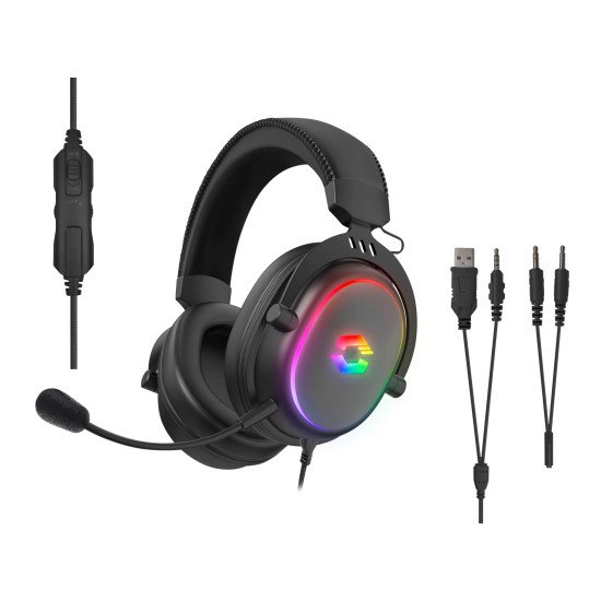 SPEEDLINK CONUX RGB Casque Avec fil Arceau Gaming USB Type-A Noir
