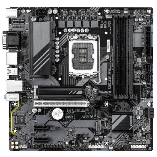 GIGABYTE B760M DS3H GEN5 Carte Mère – Prend en charge les processeurs Intel Core 14e génération, VRM numérique 6+2+1 phases, jusqu'à 5600 MHz DDR5, 2 x M.2 PCIe 4.0, LAN 2.5GbE, USB 3.2 Gen2