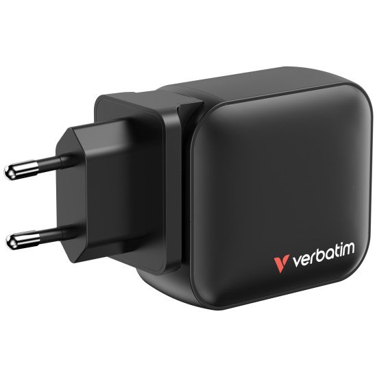 Verbatim GaN Charger 100W Universel Noir Secteur Charge rapide Intérieure Verbatim GaN Charger 100W Universel Noir Secteur Charge rapide Intérieure
