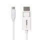 StarTech.com Câble USB-C vers DisplayPort 1.2 de 2m 4K 60Hz, Câble Adaptateur Bidirectionnel DP vers USB-C / USB-C vers DP Réversible, Compatible Thunderbolt, Blanc StarTech.com Câble USB-C vers DisplayPort 1.2 de 2m 4K 60Hz, Câble Adaptateur Bidirectionnel DP vers USB-C / USB-C vers DP Réversible, Compatible Thunderbolt, Blanc