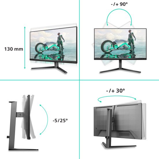 Philips Evnia 3000 27M2N3800A/00 écran PC 68,6 cm (27") 3840 x 2160 pixels 4K Ultra HD LCD Gris Philips Evnia 3000 27M2N3800A/00 écran PC 68,6 cm (27") 3840 x 2160 pixels 4K Ultra HD LCD Gris