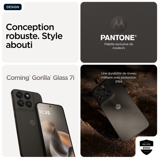 Motorola moto g77 17,3 cm (6.8") Double SIM hybride Android 16.0 5G USB Type-C 8 Go 256 Go 5200 mAh Noir