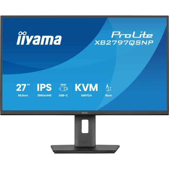 iiyama ProLite XB2797QSNP-B1 écran PC 68,6 cm (27") 2560 x 1440 pixels Quad HD LED Noir