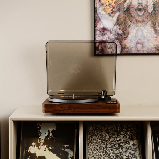 Lenco LBTA-165WD Tourne-disque entraîné par courroie Noir, Bois Automatique