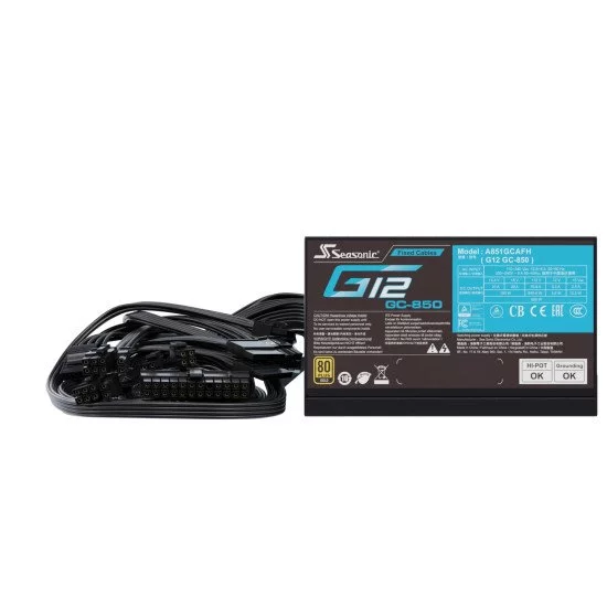Seasonic Netzteil 850W G12 GC-850 80+Gold unité d'alimentation d'énergie ATX Noir