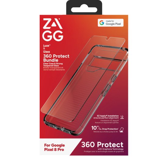 ZAGG Luxe + Glass 360 coque de protection pour téléphones portables 17 cm (6.7") Housse Transparent