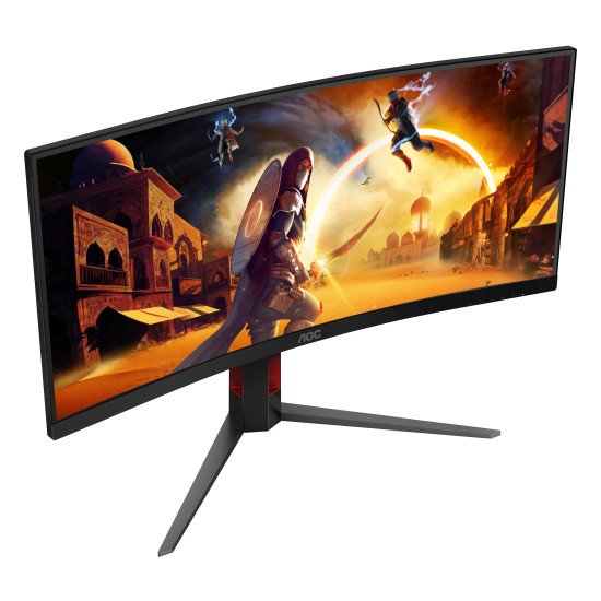 AOC G4 CU34G4 écran PC 86,4 cm (34") 3440 x 1440 pixels Wide Quad HD LED Noir, Rouge