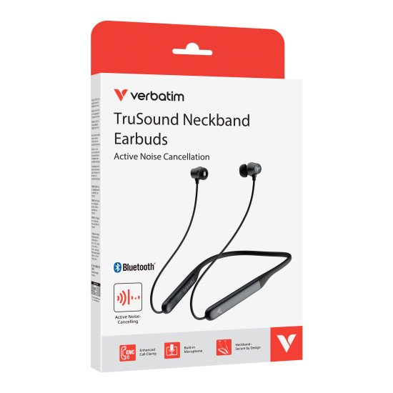 Verbatim TruSound ANC Casque Sans fil Minerve Musique/Quotidien Bluetooth Noir