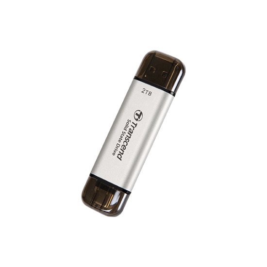 Transcend ESD310 lecteur USB flash 2 To USB Type-A / USB Type-C Argent