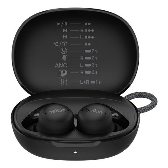 Belkin SoundForm Isolate Casques Sans fil Ecouteurs Appels/Musique/Sport/Au quotidien USB Type-C Bluetooth Noir