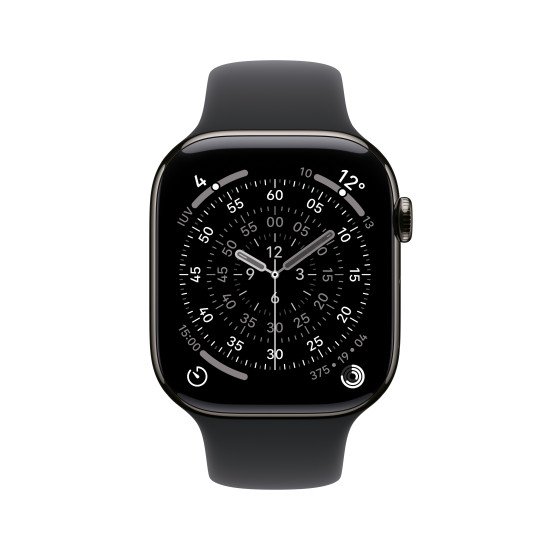Apple Watch Series 11 OLED 46 mm Numérique 416 x 496 pixels Écran tactile 5G Titane Wifi GPS (satellite)