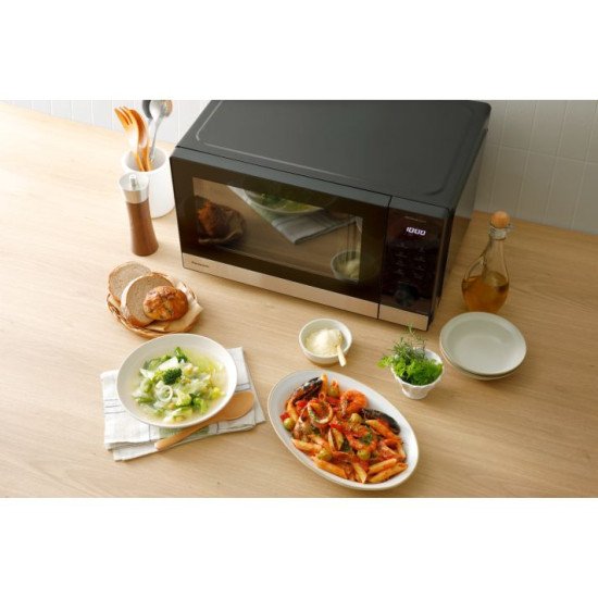 Panasonic NN-SD38QSEPG micro-onde Noir, Acier inoxydable Micro-onde simple Comptoir 29 L 1000 W