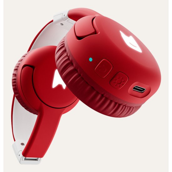 tonies 10003269 casque Casques Sans fil Arceau Musique/Quotidien USB Type-C Bluetooth Rouge, Blanc