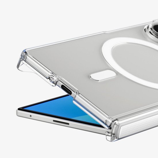 Spigen Air Skin Zero (Mag Fit) coque de protection pour téléphones portables 20,3 cm (8") Housse Transparent, Blanc