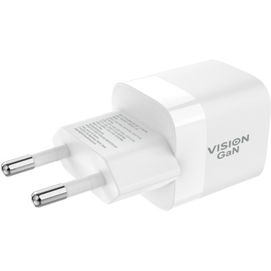 Vision TC-PUSBEU/30 chargeur d'appareils mobiles Ordinateur portable, Smartphone, Tablette Blanc Secteur Charge rapide Intérieure