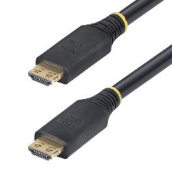 StarTech.com Câble HDMI Haute Vitesse de 15 m avec Connecteurs à Verrouillage, 4K 60 Hz/1440p 144 Hz, HDR10/HDCP 2.2/ARC, 18 Gbps, Câble UHD HDMI pour Téléviseur/Moniteur/Écran, Gaine TPE