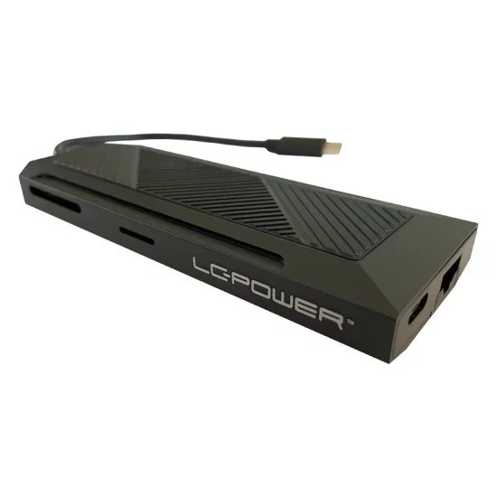 LC-Power LC-HUB-C-MULTI-6-RGB hub & concentrateur USB 3.2 Gen 2 (3.1 Gen 2) Type-C 5000 Mbit/s Noir LC-Power LC-HUB-C-MULTI-6-RGB hub & concentrateur USB 3.2 Gen 2 (3.1 Gen 2) Type-C 5000 Mbit/s Noir