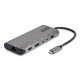 StarTech.com Adaptateur Multiport USB4, Double Sortie 4K Sans Pilote pour macOS et Windows, Recharge Power Delivery 140W, Hub 3 Ports 10 Gbps, 2,5 GbE, Mini Dock