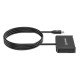 Manhattan Lecteur de cartes à puce à contact USB-C, avec emplacement microSD, connecteur USB-C mâle, compatible avec Windows, macOS et Linux, lit les cartes SIM avec adaptateur, câble de 1 m, noir, garantie de 3 ans