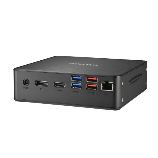 Shuttle XPC Nano PC NC40U, Intel Celeron 7305U, 1x HDMI, 1x DP,1xUSB-C/DP, 6x USB3.2, 1x 2.5" bay, 2x M.2, 1x LAN, RAID, fonctionnement permanent 24/7, attaches VESA