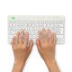 R-Go Tools Clavier ergonomique R-Go Compact Break, clavier compact avec logiciel de pause,QWERTZ (CH), Bluetooth, blanc