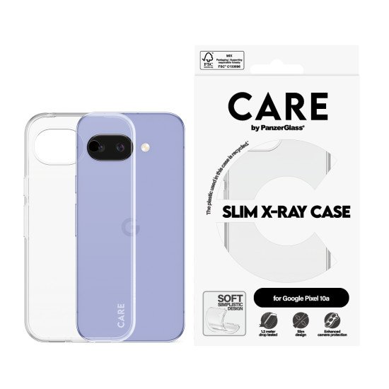 PanzerGlass CARE™ by ® X-Ray Case Google Pixel 10a 5G coque de protection pour téléphones portables Housse Transparent