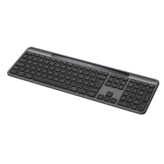 Logitech Signature Slim Solar+ K980 clavier Universel RF sans fil + Bluetooth QWERTY Italien Graphite