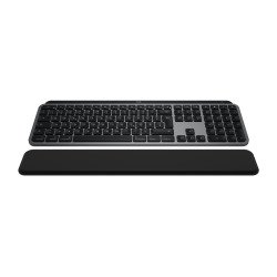 Logitech MX Keys S Combo for Mac clavier Souris incluse maison/bureau RF sans fil + Bluetooth QWERTZ Allemand Aluminium, Noir