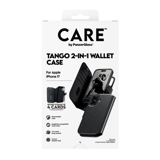PanzerGlass CARE by ® Feature Case Tango Two-in-One Walle Case w. MagSafe iPhone 17 coque de protection pour téléphones portables Housse Noir PanzerGlass CARE by ® Feature Case Tango Two-in-One Walle Case w. MagSafe iPhone 17 coque de protection pour téléphones portables Housse Noir
