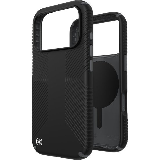 Speck Presidio2 Grip + MS Apple iPhone 17 Pro Black - with Microban coque de protection pour téléphones portables 16 cm (6.3") Housse Noir