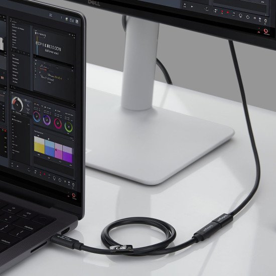 StarTech.com Câble Prolongateur USB4 de 60cm, 40Gbps, Compatible Thunderbolt 4, Charge 240W, 8K 60Hz/4K 240Hz, USB-C Mâle vers Femelle