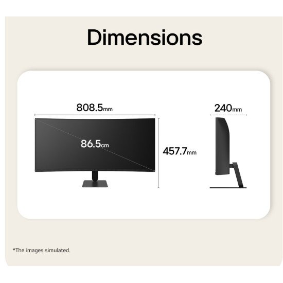 LG 34U601B-B écran PC 86,4 cm (34") 3440 x 1440 pixels Dual WQHD LCD Noir